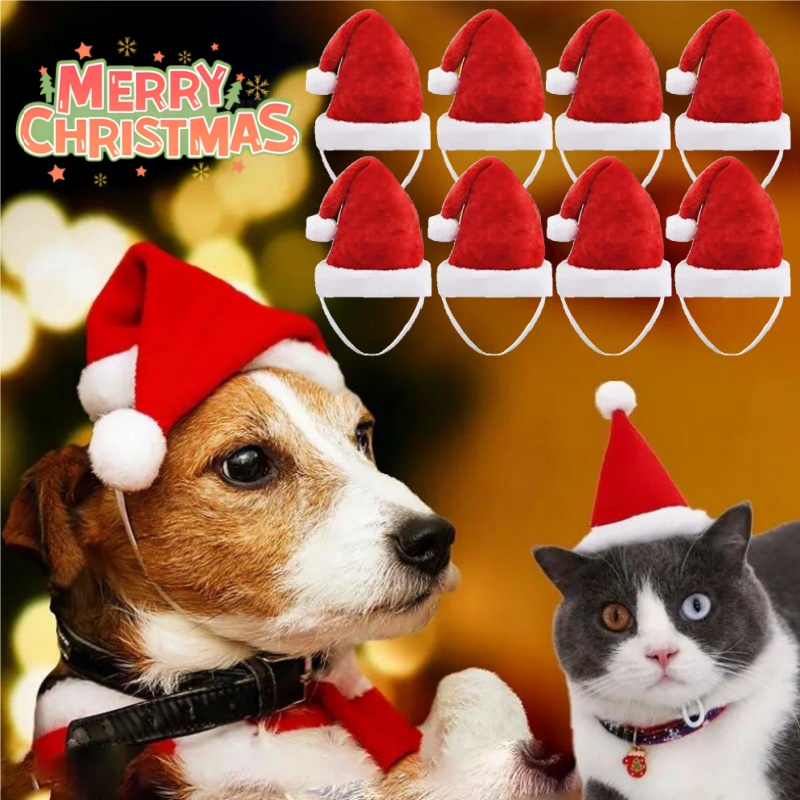 Santa Hat Plush - Natal animal de estimação papai noel