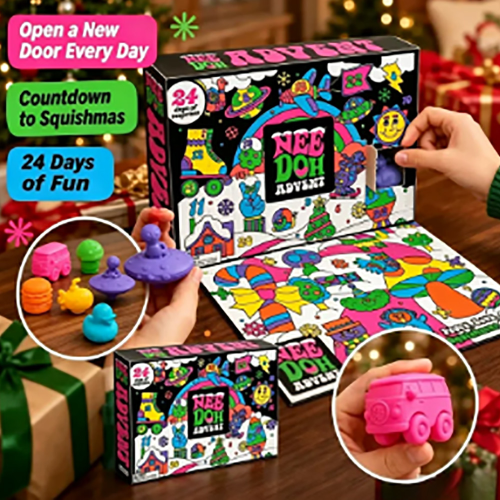 Advent Calendar Gift - 24 Peças Nee-Doh Squish Fidget Calendário
