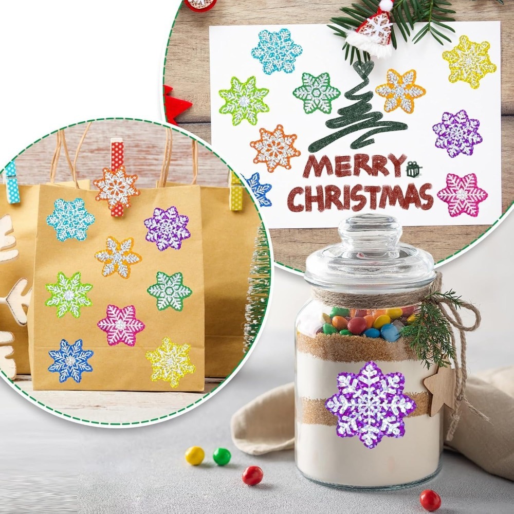 Snowflake Window Decal - 500 Adesivos Decorativos de Natal em
