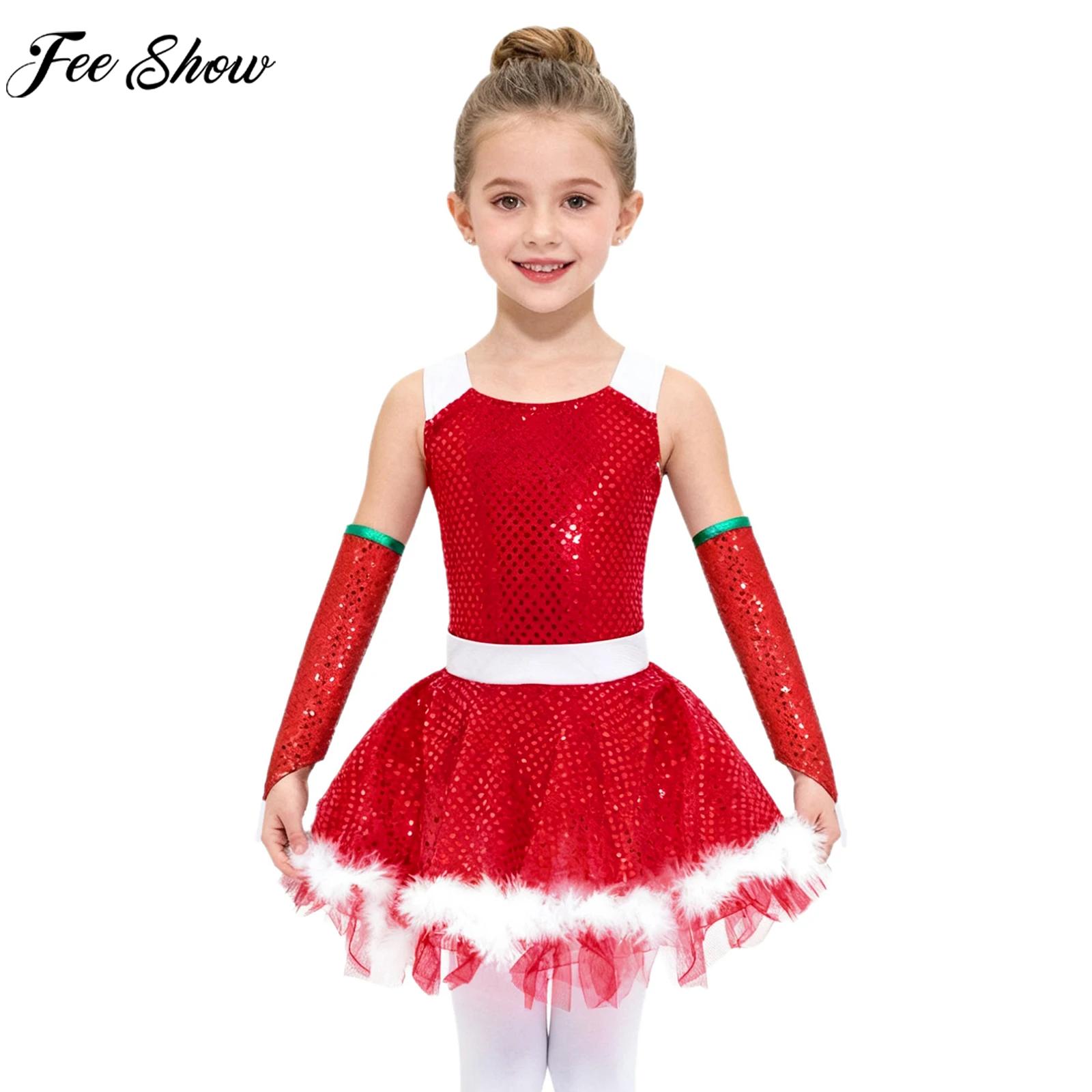 Elf Costume Christmas - Meninas natal santa elf traje brilhante