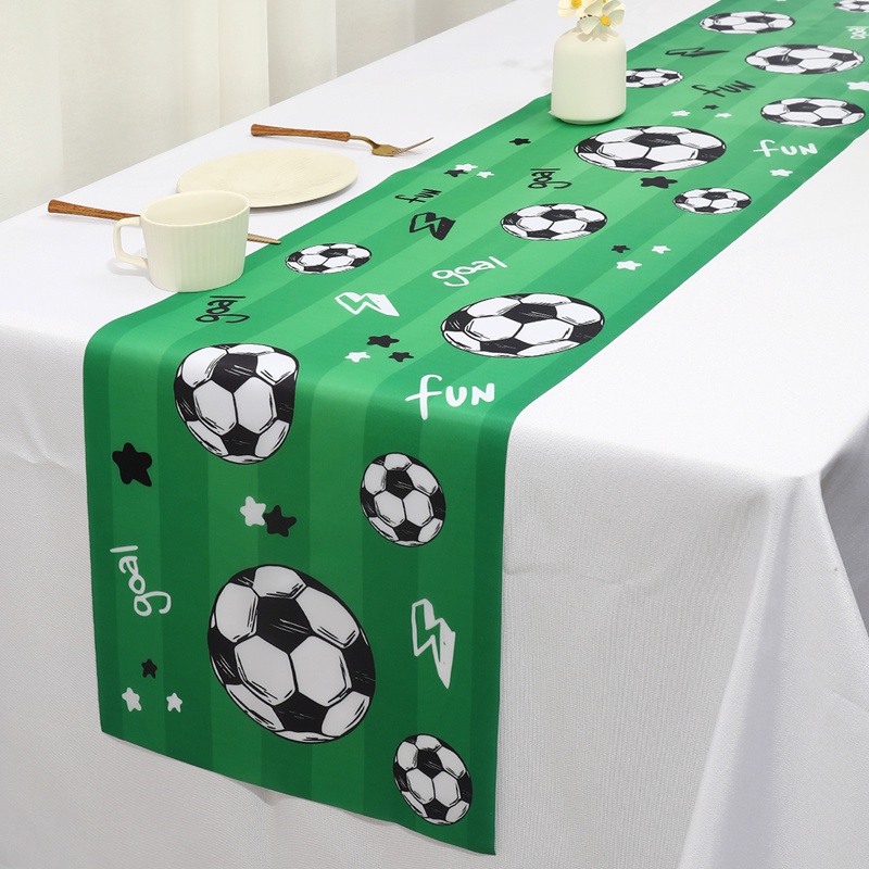 Christmas Table Runner - 1pc futebol/futebol festa mesa bandeira peça