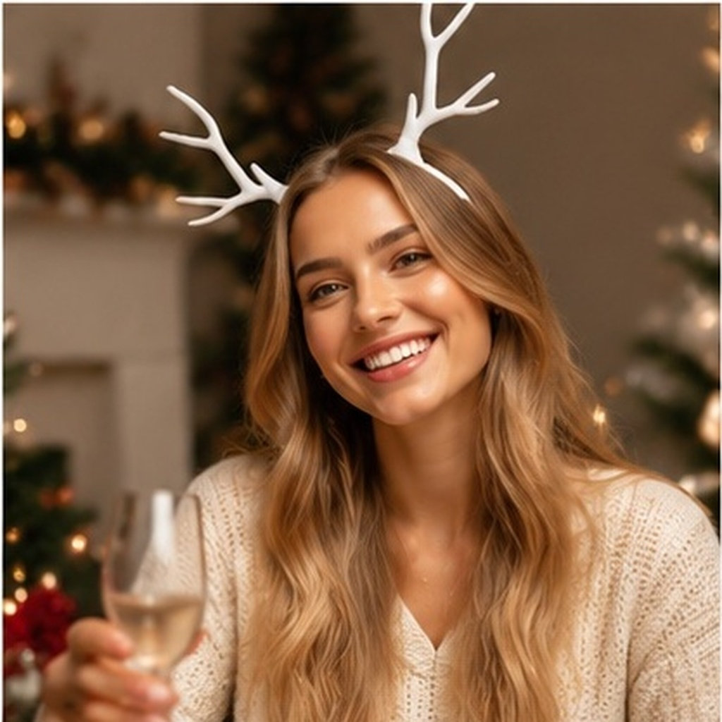 Reindeer Antlers Headband - 1 peça de tiara de chifres