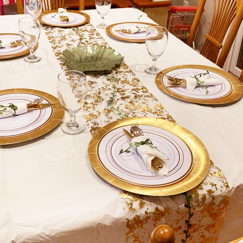 Mesa de Casamento Ouro Rosa, T - Christmas Table Runner avaliação e preço