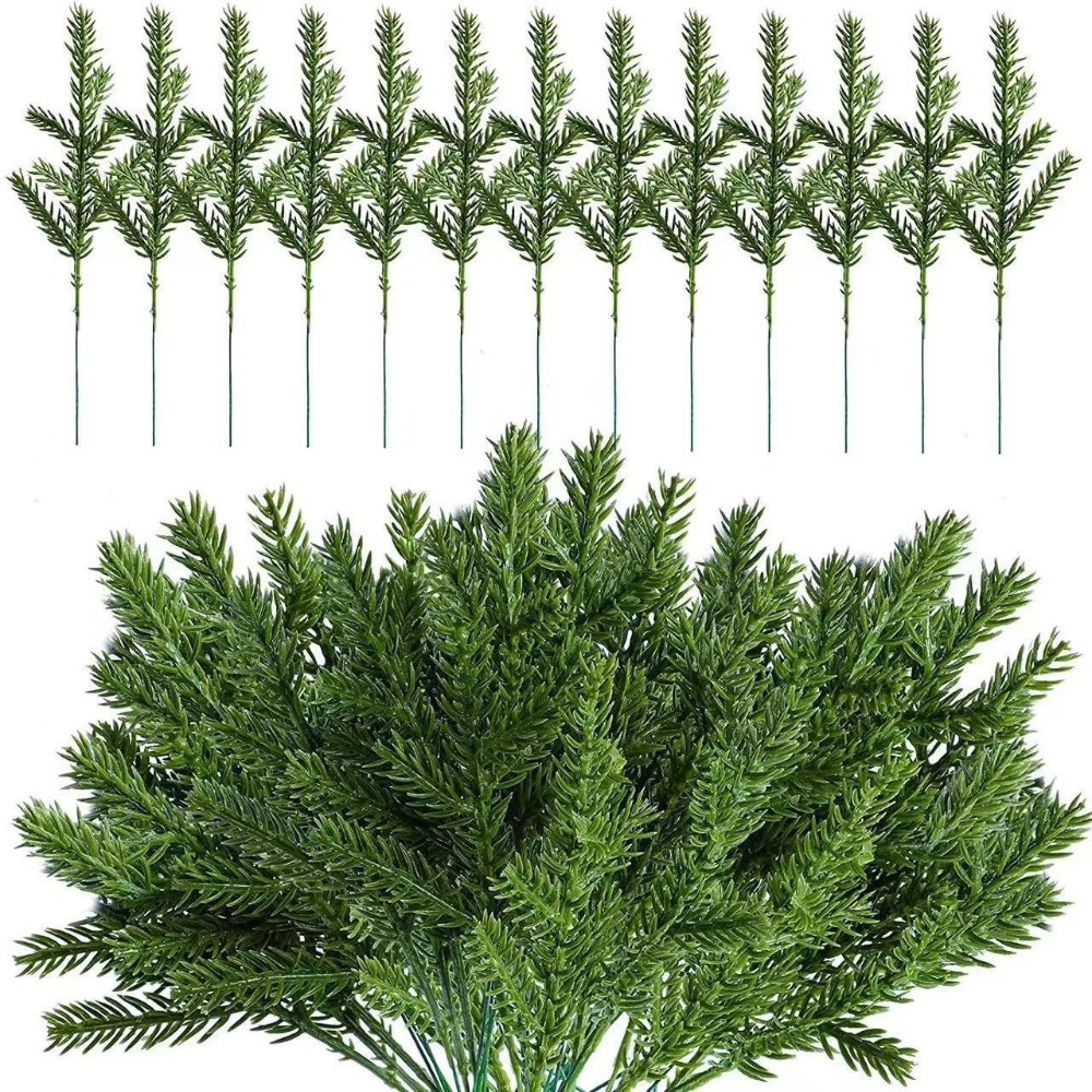 10 pçs natal artificial norfol - Christmas Wreath Fake avaliação e preço