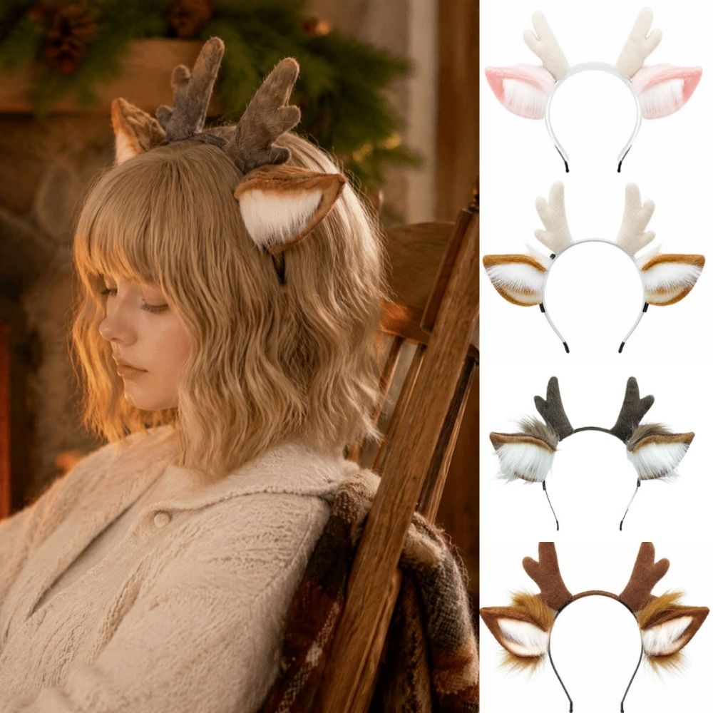 Tiara de Chifres de Rena Feita - Reindeer Antlers Headband avaliação e preço