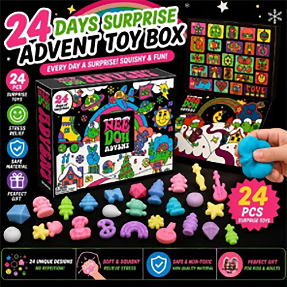 24 Peças Nee-Doh Squish Fidget - Advent Calendar Gift avaliação e preço