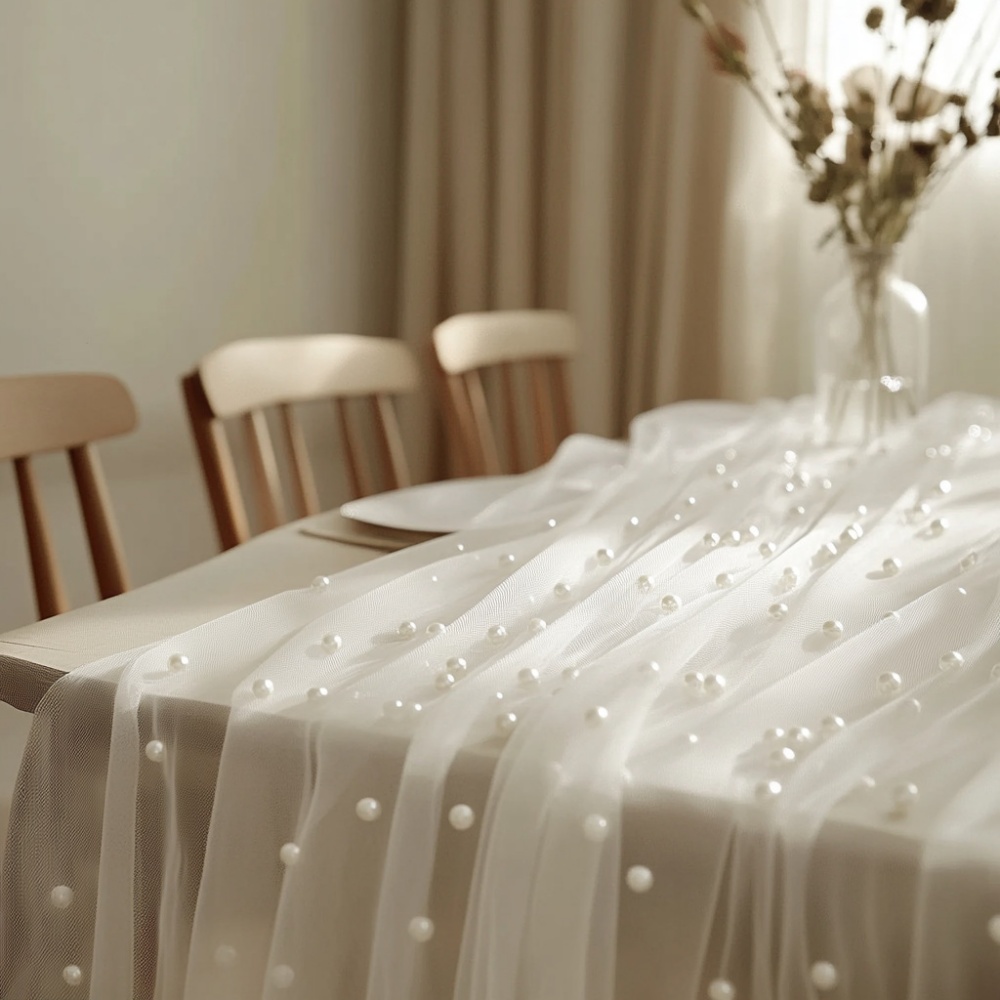 Caminho de Mesa em Chiffon Per - Christmas Table Runner avaliação e preço